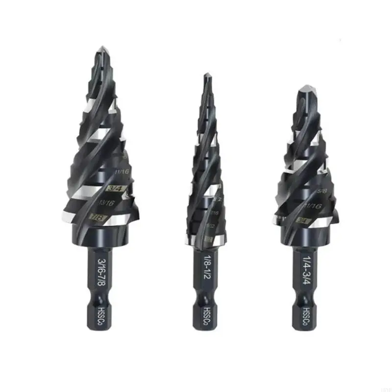 15YF 3PC Step Drill Bit Set 1/4" Shank High Speed Steel Step Drill Bit for Sheet
15YF 3PC Step Drill Bit Set 1/4" Shank High Speed Steel Step Drill Bit for Sheet