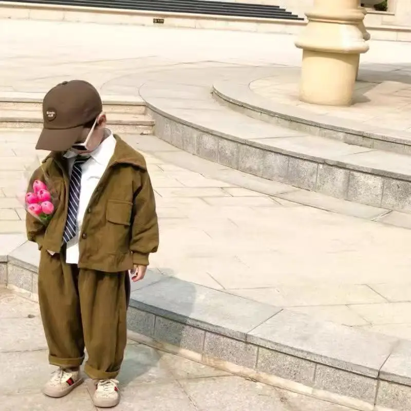 Boys and Girls Corduroy Suit Spring Autumn Plump Handsome Fashionable Jacket Two-piece Children's Long-sleeved Clothing
Boys and Girls Corduroy Suit Spring Autumn Plump Handsome Fashionable Jacket Two-piece Children's Long-sleeved Clothing