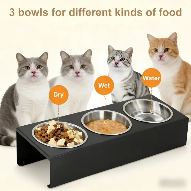 Elevated Cat Bowls 15° Tilted Stand Anti Vomiting Raised Cat Dishes with Stainless Steel Bowls for Food and Water for Cats
Elevated Cat Bowls 15° Tilted Stand Anti Vomiting Raised Cat Dishes with Stainless Steel Bowls for Food and Water for Cats