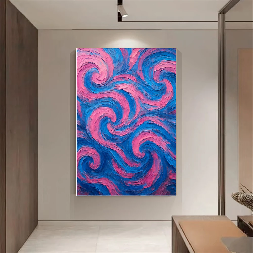 Unique Thick Texture Hand-Painted Oil Painting Blue-Pink Abstract Whirlpool Art Wall Decor for Modern Luxury Living Room
Unique Thick Texture Hand-Painted Oil Painting Blue-Pink Abstract Whirlpool Art Wall Decor for Modern Luxury Living Room