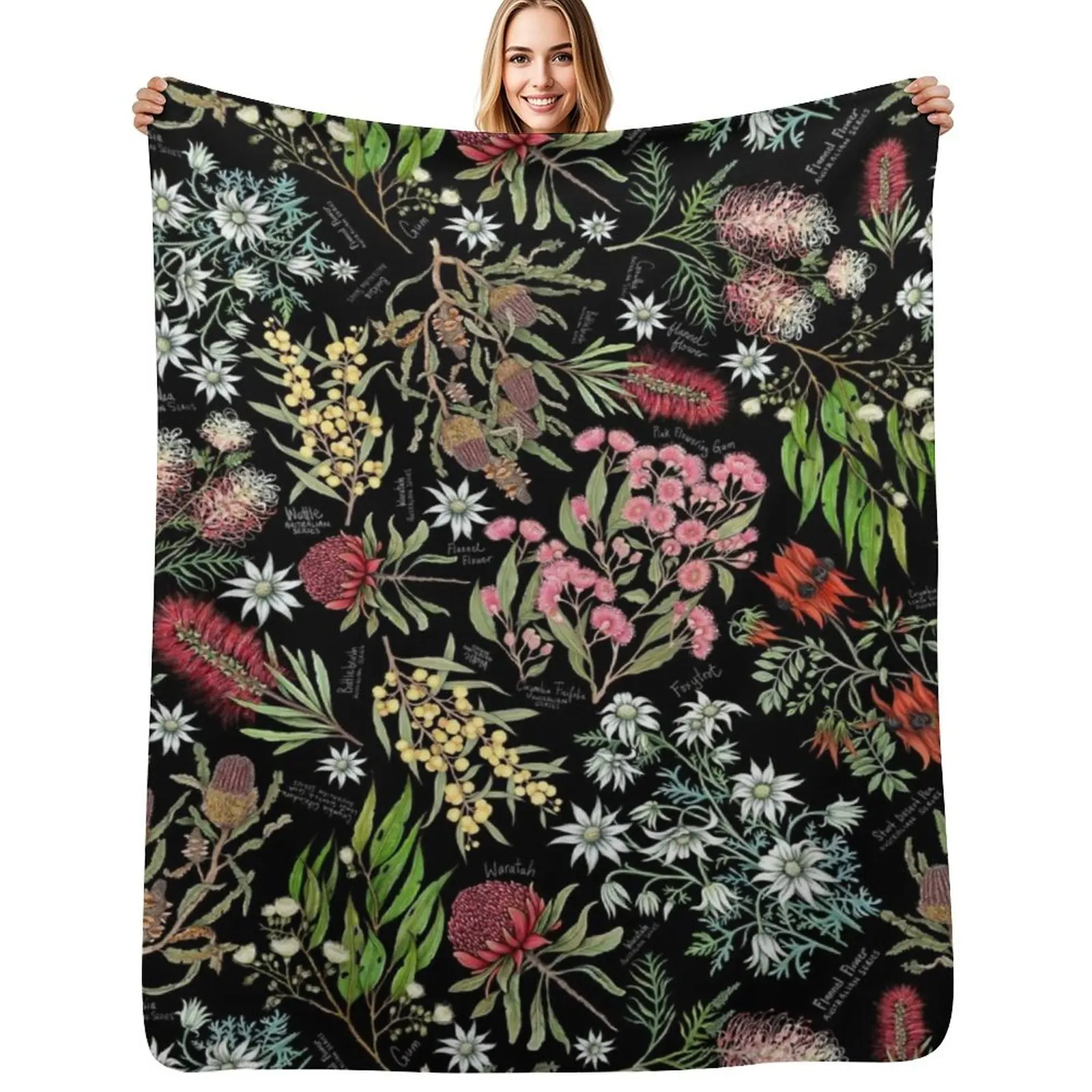 Australian Botanics - Jet Black Throw Blanket Color Fast Cozy Throw Blanket
Australian Botanics - Jet Black Throw Blanket Color Fast Cozy Throw Blanket