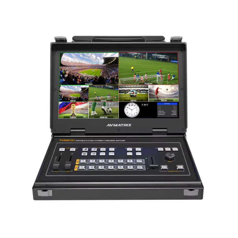 Avmatrix PVS0613U 13.3inch 6 Channel Multi-Format Portable Streaming Switcher