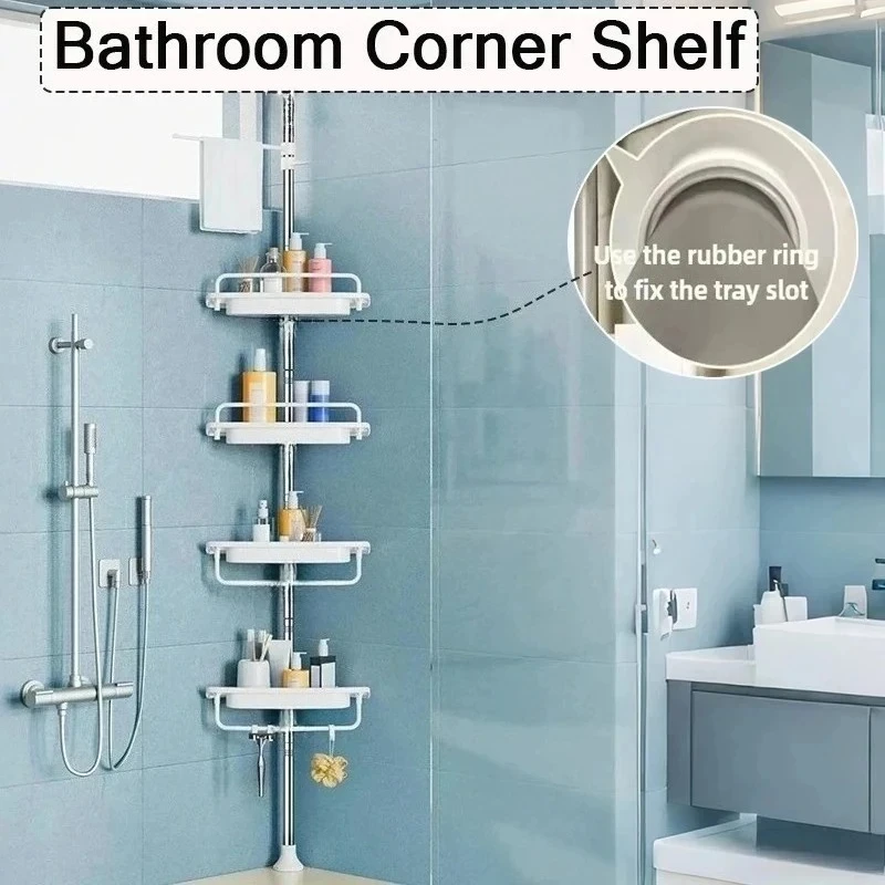 New Four-Tier Expandable and Adjustable Corner Bathroom Shelf with Rotating Towel Bar,Suitable for Small Bathroom Corner Storage
New Four-Tier Expandable and Adjustable Corner Bathroom Shelf with Rotating Towel Bar,Suitable for Small Bathroom Corner Storage