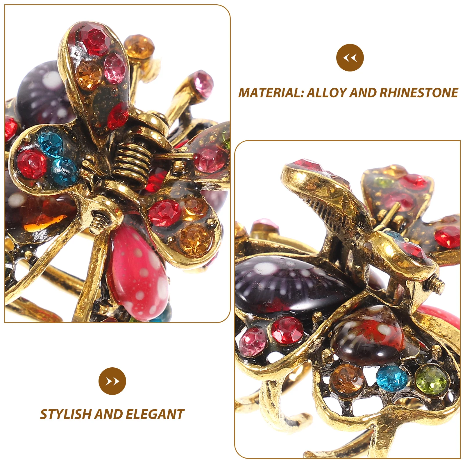 5pcs Alloy Mini Claw Rhinestone Clamps For Girls Mixed Color Lightweight Non Slip Clips Styling Tool Lovely Color Hair
5pcs Alloy Mini Claw Rhinestone Clamps For Girls Mixed Color Lightweight Non Slip Clips Styling Tool Lovely Color Hair