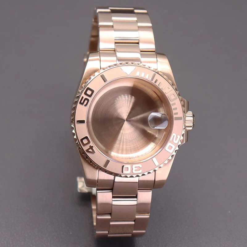 40mm NH35 Rose Gold Watch Case Bracelet Sapphire Crystal For Seiko NH34 NH35 NH36 NH38 Miyota8215 ETA2824 Movement YACHT-MASTER
40mm NH35 Rose Gold Watch Case Bracelet Sapphire Crystal For Seiko NH34 NH35 NH36 NH38 Miyota8215 ETA2824 Movement YACHT-MASTER