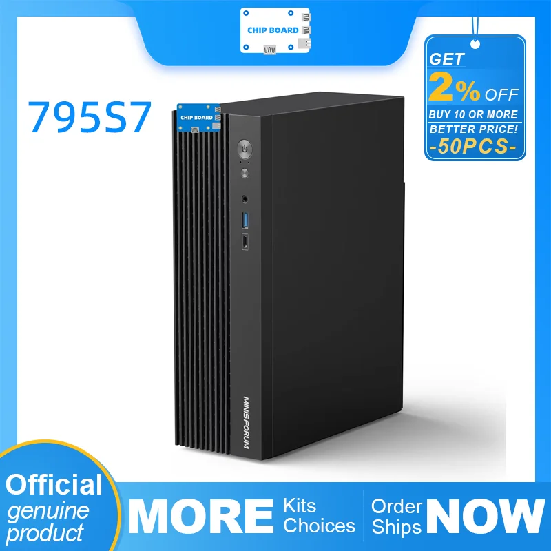 Minisforum 795S7 Mini Tower: AMD Ryzen 9 7945HX, Dual DDR5/PCIe 4.0, Triple Display
Minisforum 795S7 Mini Tower: AMD Ryzen 9 7945HX, Dual DDR5/PCIe 4.0, Triple Display