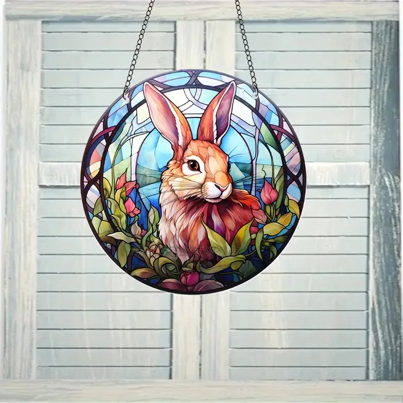 2025 Easter Rabbit Stained Acrylic Suncatcher Window Flowers Home Wall Hanging Living Room Ornament Hand-Painted Panel Door
2025 Easter Rabbit Stained Acrylic Suncatcher Window Flowers Home Wall Hanging Living Room Ornament Hand-Painted Panel Door