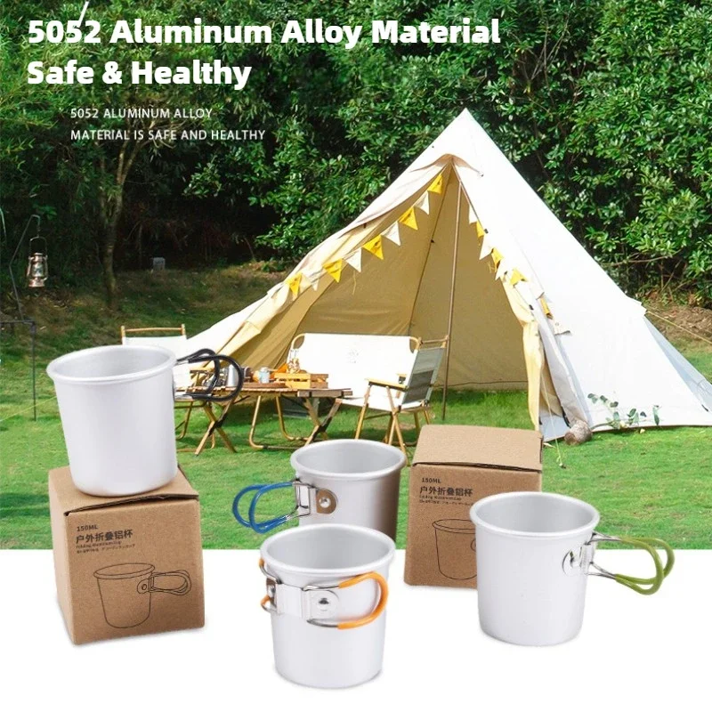 Outdoor Camping Cups Aluminum Portable Foldable Handle Tea Coffee Water Drink Beer Cup Home Outdoor Tableware Camping Equipment
Outdoor Camping Cups Aluminum Portable Foldable Handle Tea Coffee Water Drink Beer Cup Home Outdoor Tableware Camping Equipment