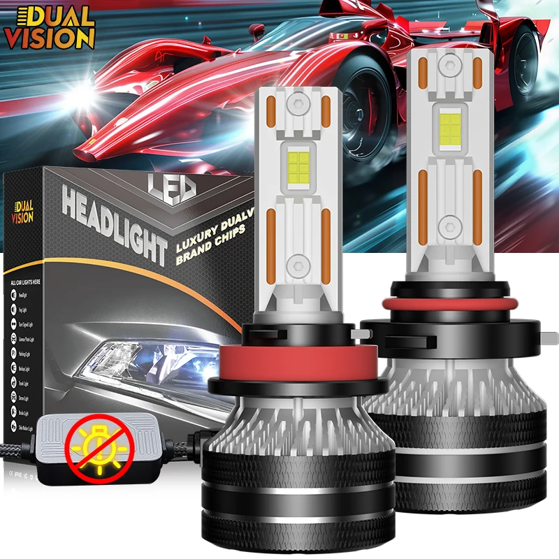 Dualvision H4 H7 LED Headlight Bulbs Canbus H1 H11 H8 H9 9005 HB3 9006 HB4 9012 HIR2 Lamps 5570 CSP Car Lights 4300K 6000K 8000K
Dualvision H4 H7 LED Headlight Bulbs Canbus H1 H11 H8 H9 9005 HB3 9006 HB4 9012 HIR2 Lamps 5570 CSP Car Lights 4300K 6000K 8000K