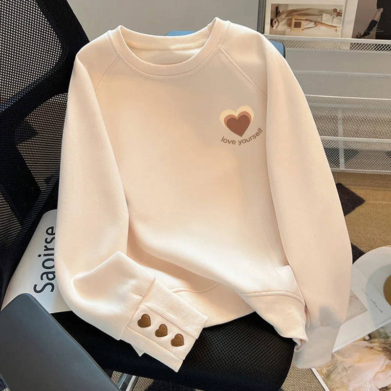 New Women's Pullover Crew Neck Sweater Coat Autumn Winter Loose Casual Bottoming Shirt Female Velvet Warm Sweatshirt Outerwear
New Women's Pullover Crew Neck Sweater Coat Autumn Winter Loose Casual Bottoming Shirt Female Velvet Warm Sweatshirt Outerwear
