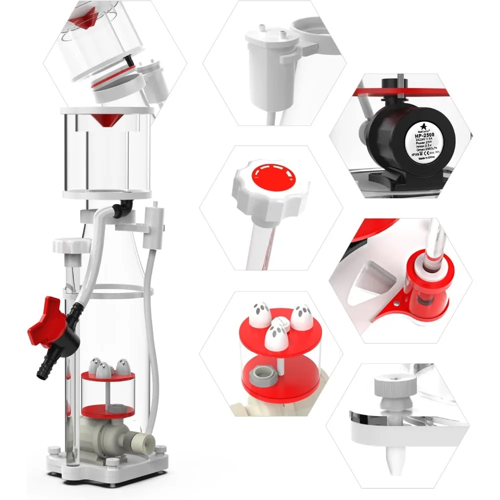 Aquarium in-Sump DC Protein Skimmer, with Controllable DC Pinwheel Pump for Up to 50-100Gal Reef Tank (N100 Plus)
Aquarium in-Sump DC Protein Skimmer, with Controllable DC Pinwheel Pump for Up to 50-100Gal Reef Tank (N100 Plus)