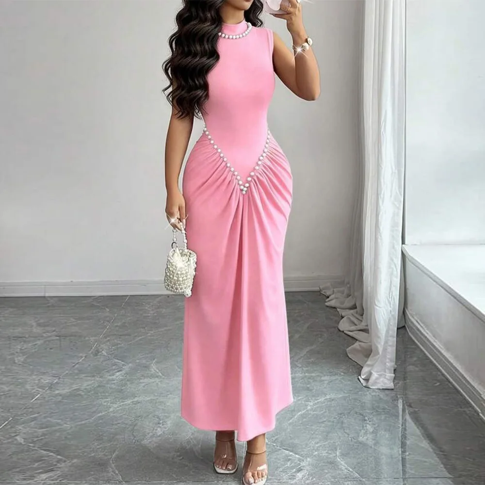 Temperament Crew Neck Sleeveless Evening Dress Customized Mermaid Pearls Party Dresses High Quality Zipper Back Prom Dress
Temperament Crew Neck Sleeveless Evening Dress Customized Mermaid Pearls Party Dresses High Quality Zipper Back Prom Dress