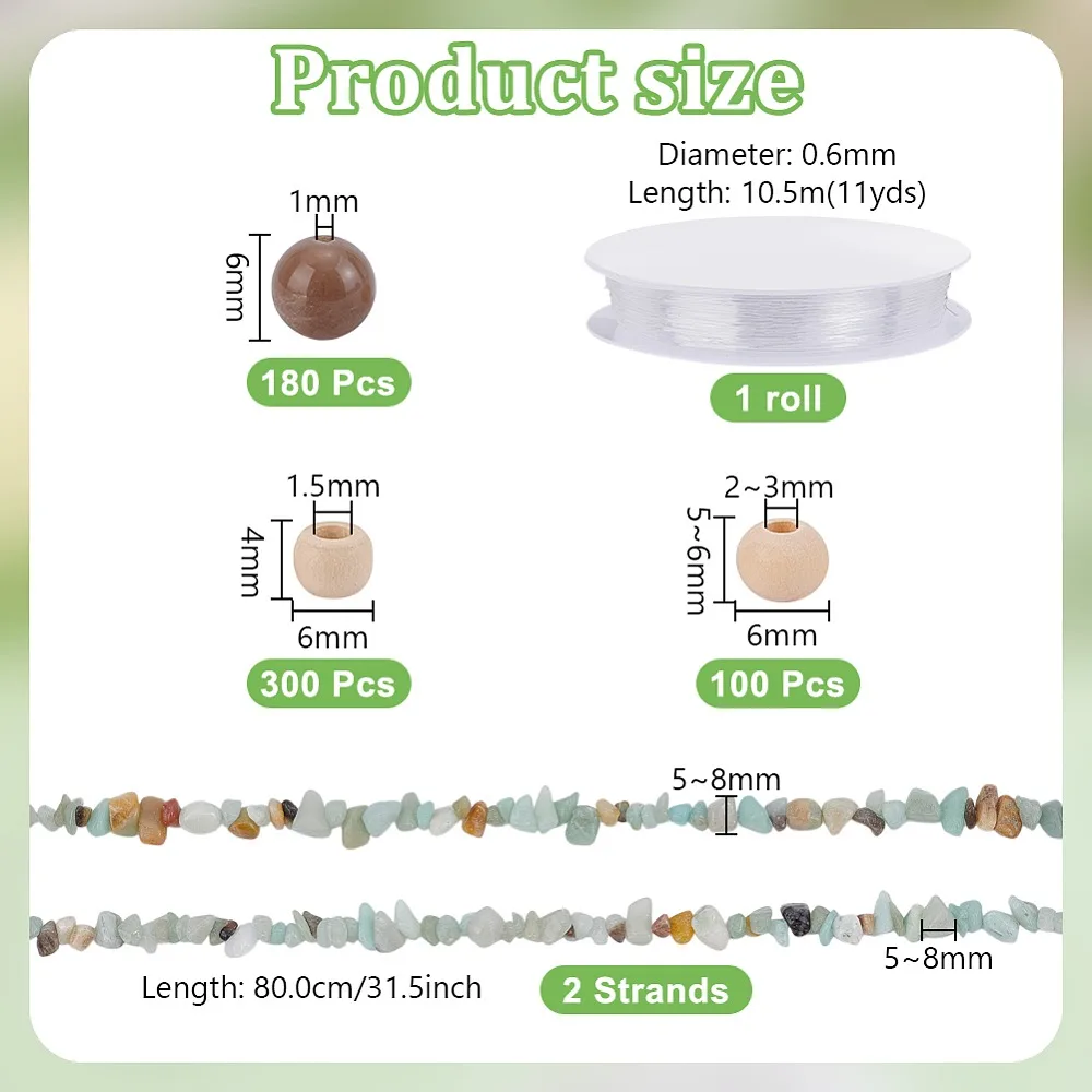 DIY Jewely Making Kits include Flower Amazonite Beads Unfinished Wood Beads Clear Elastic Thread Mixed Color 6mm
DIY Jewely Making Kits include Flower Amazonite Beads Unfinished Wood Beads Clear Elastic Thread Mixed Color 6mm