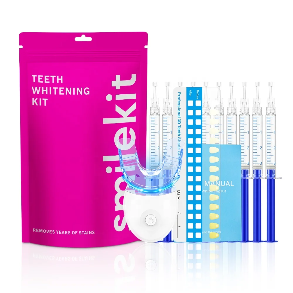 Teeth Whitening Kit Home/Salon Use 10 PCS Tooth Bleaching Gel Refills Kit With Trays&Light
Teeth Whitening Kit Home/Salon Use 10 PCS Tooth Bleaching Gel Refills Kit With Trays&Light