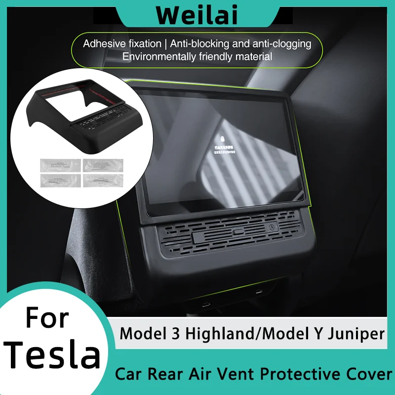Model Y Juniper 2025 Rear Center Console Air Outlet Cover for Tesla Model 3 Highland ABS Vent Outlet Cover Black Car Accessories
Model Y Juniper 2025 Rear Center Console Air Outlet Cover for Tesla Model 3 Highland ABS Vent Outlet Cover Black Car Accessories