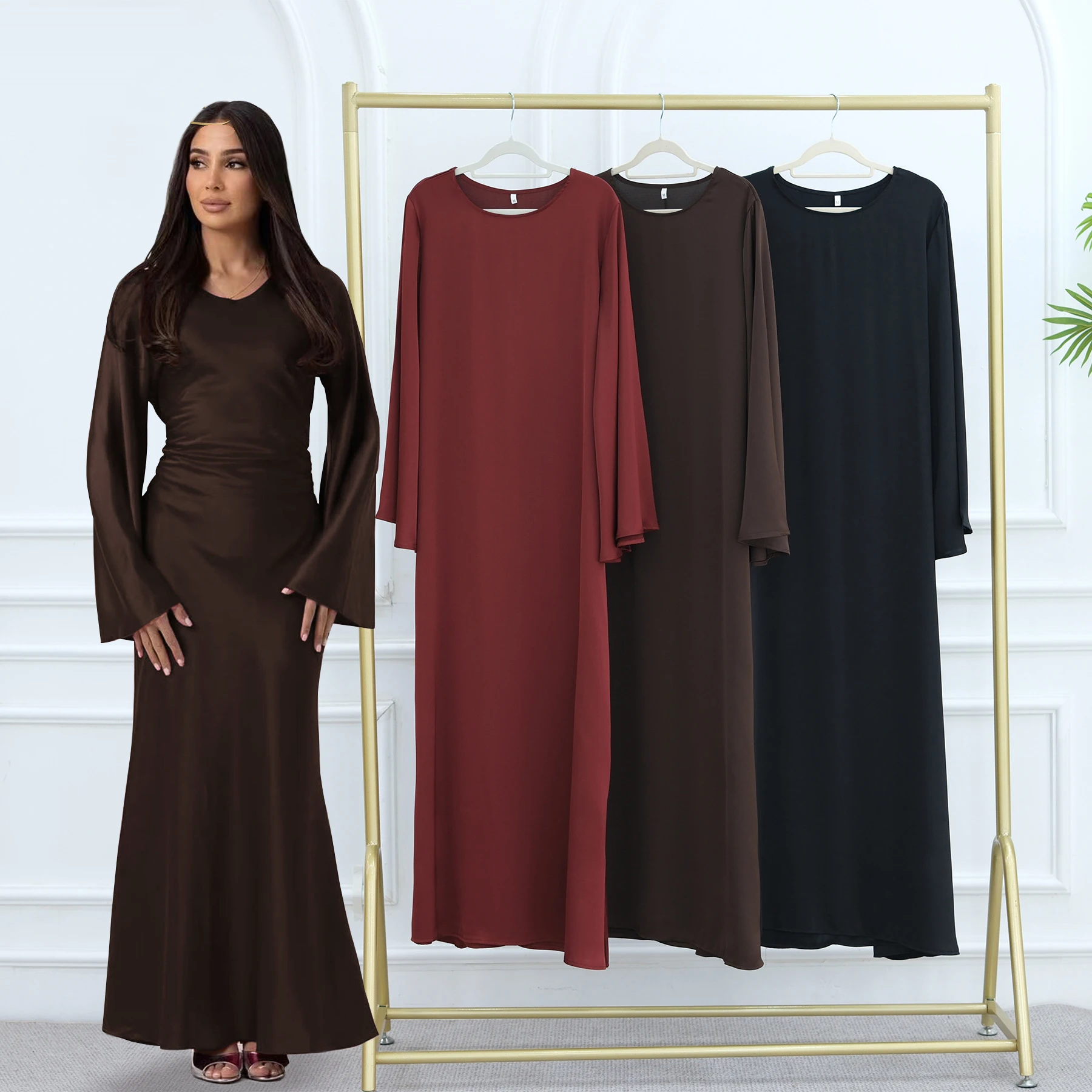 Eid Djellaba Dubai Abaya Maxi Dress for Women Muslim Jalabiya Kaftan Turkey Caftan Robe Belt Ramadan Femme Islamic Clothes Arab
Eid Djellaba Dubai Abaya Maxi Dress for Women Muslim Jalabiya Kaftan Turkey Caftan Robe Belt Ramadan Femme Islamic Clothes Arab
