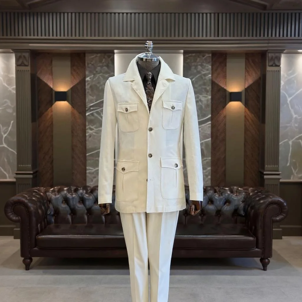 Full Men's Suits for Wedding Party 2 Pieces Groom Tuxedo Solid Color Jacket Pants Sets Custom Single Breasted Notch Lapel Suit
Full Men's Suits for Wedding Party 2 Pieces Groom Tuxedo Solid Color Jacket Pants Sets Custom Single Breasted Notch Lapel Suit