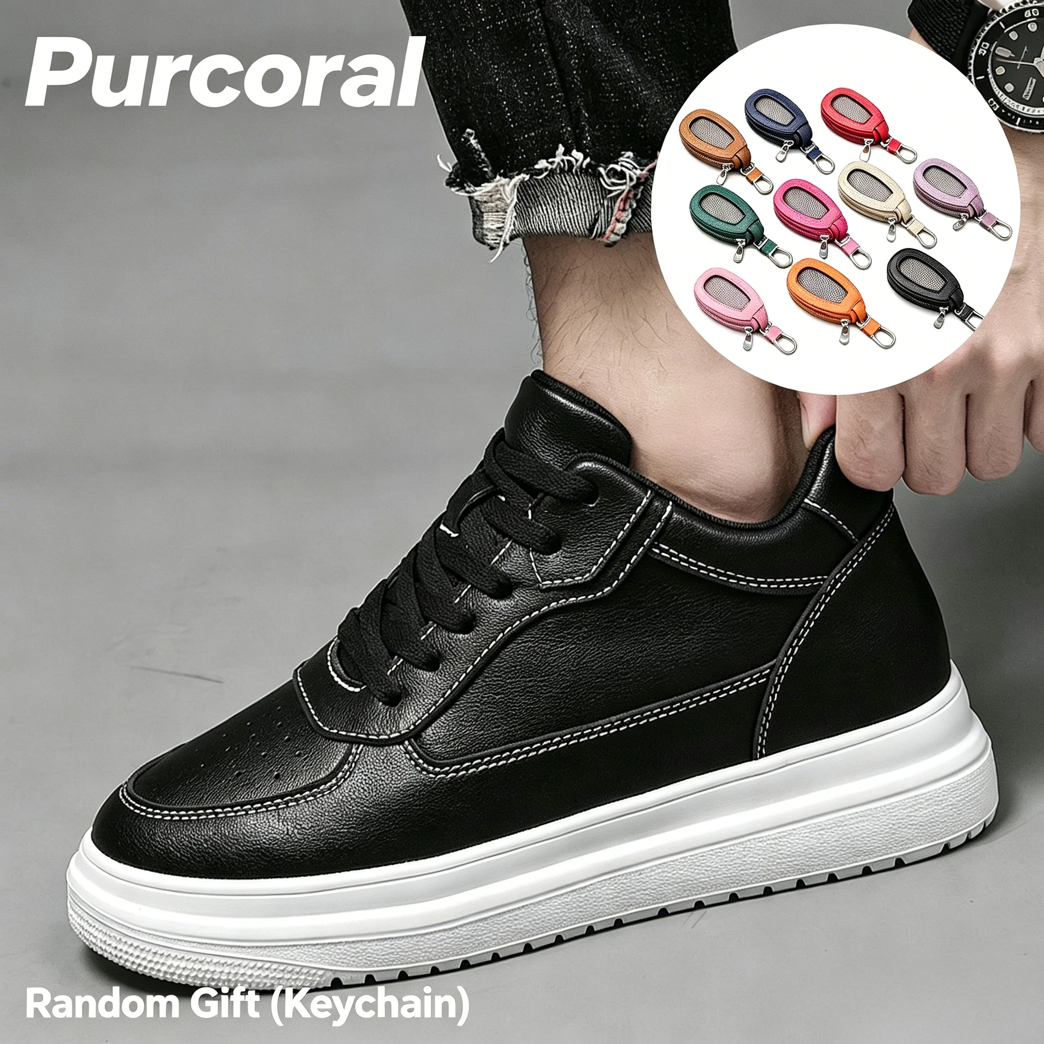 Men's Sneakers and Casual Shoes 2026 New Height Boosting Board Shoes Height Casual Shoes+Exquisite Gift Car Key Bag
Men's Sneakers and Casual Shoes 2026 New Height Boosting Board Shoes Height Casual Shoes+Exquisite Gift Car Key Bag