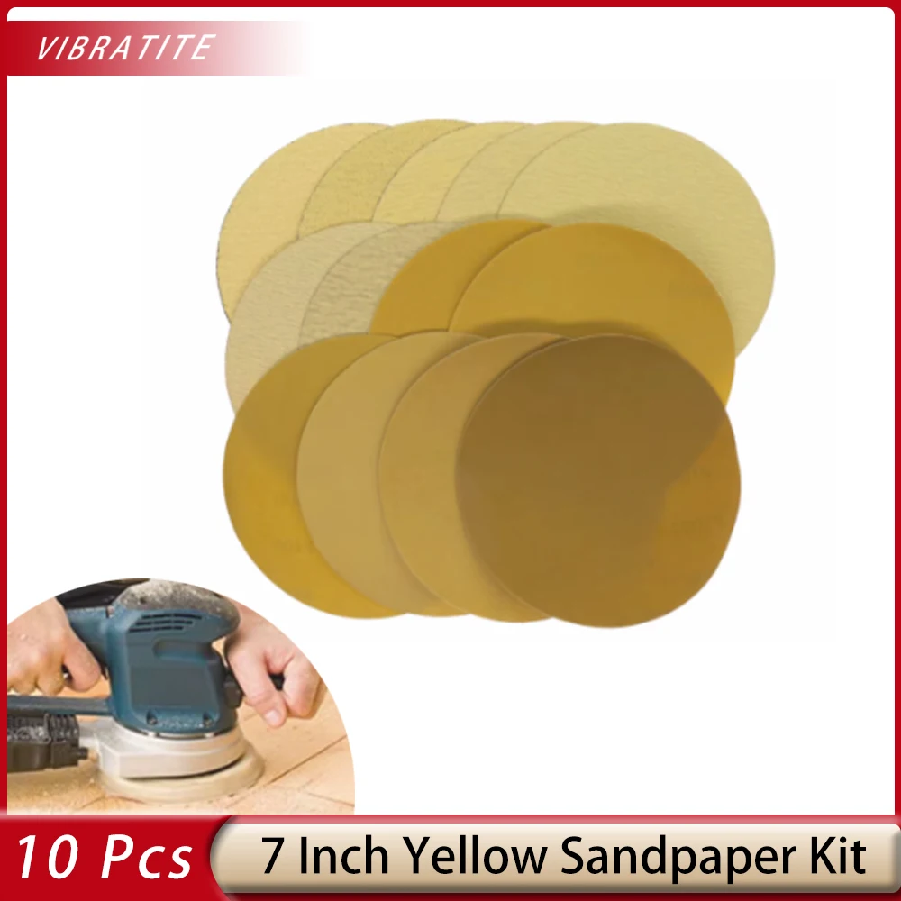 7 Inch Hook and Loop Sanding Discs Assorted Grits Sandpaper for Random Orbital Sander 35PCS for Rotary Tools
7 Inch Hook and Loop Sanding Discs Assorted Grits Sandpaper for Random Orbital Sander 35PCS for Rotary Tools
