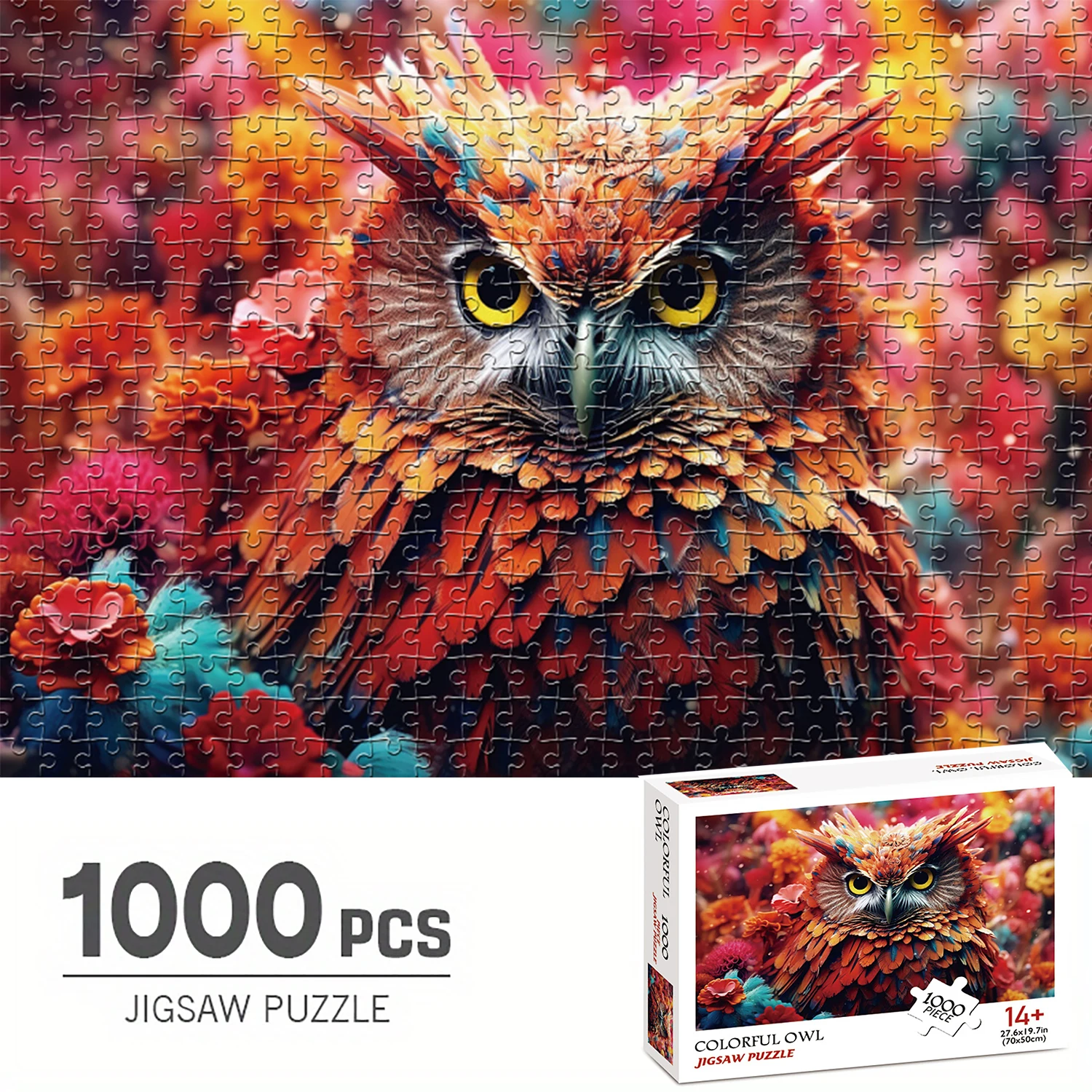 1000 Pieces Jigsaw Puzzles, Colorful Owl, Adults Large Puzzle Toys Gift Intellectual Decompressing Fun Family Game
1000 Pieces Jigsaw Puzzles, Colorful Owl, Adults Large Puzzle Toys Gift Intellectual Decompressing Fun Family Game