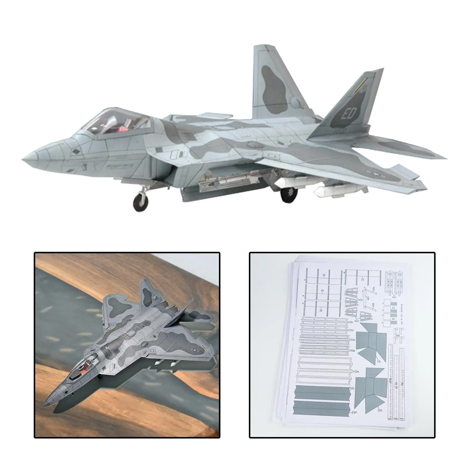 3D F22 Истребитель Сборка Бумажная Модель Комплект DIY Игрушки для Детей Настольный Декор
3D F22 Истребитель Сборка Бумажная Модель Комплект DIY Игрушки для Детей Настольный Декор