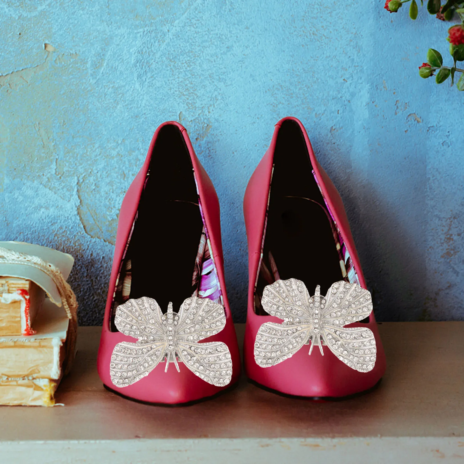 Shoe Flower Decoration Butterfly Rhinestone Clips Women's Wedding Bridal Alloy Shoe Charms Decorative for Pumps Heel
Shoe Flower Decoration Butterfly Rhinestone Clips Women's Wedding Bridal Alloy Shoe Charms Decorative for Pumps Heel