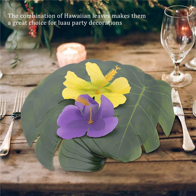 SYW-360 Pcs Tropical Party Decoration Supplies 8 Inch Tropical Palm Monstera Leaves And Hibiscus Flowers, Simulation Leaf
SYW-360 Pcs Tropical Party Decoration Supplies 8 Inch Tropical Palm Monstera Leaves And Hibiscus Flowers, Simulation Leaf
