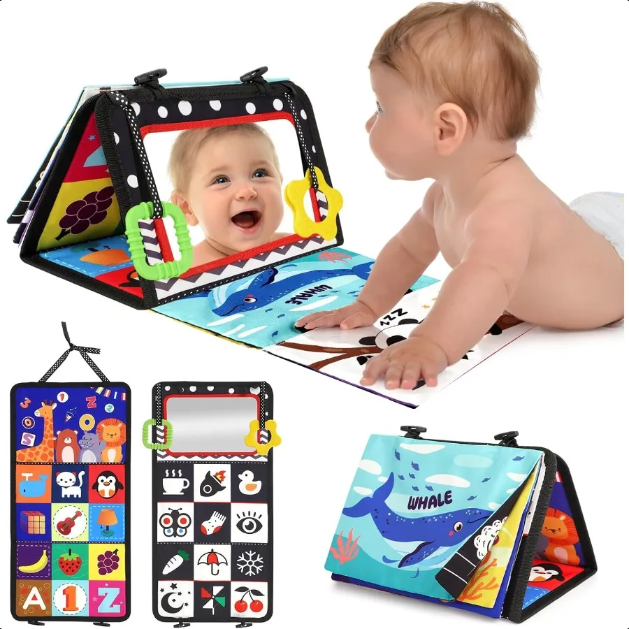 URMYWO Tummy Time Toy Black and White High Contrast Baby Toys for Newborn Baby Visual Stimulation Mirror Montori Sensory Crinkl
URMYWO Tummy Time Toy Black and White High Contrast Baby Toys for Newborn Baby Visual Stimulation Mirror Montori Sensory Crinkl