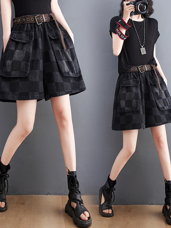 Джинсовые шорты с высокой талией и широкими штанинами, повседневные, прямого кроя, больших размеров, летние, утягивающие, для полных женщин
Джинсовые шорты с высокой талией и широкими штанинами, повседневные, прямого кроя, больших размеров, летние, утягивающие, для полных женщин