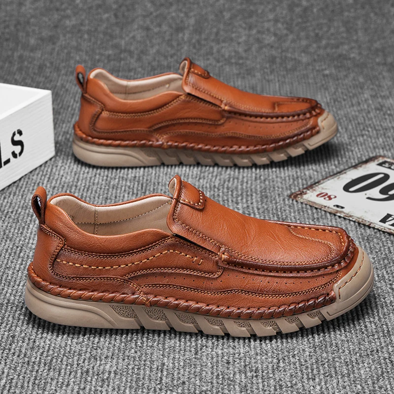 Handmade Leather Men Shoes Casual Comfortable Men Loafers Slip On Leather Shoes Men Flats Hot Sale Walking Shoes Man
Handmade Leather Men Shoes Casual Comfortable Men Loafers Slip On Leather Shoes Men Flats Hot Sale Walking Shoes Man