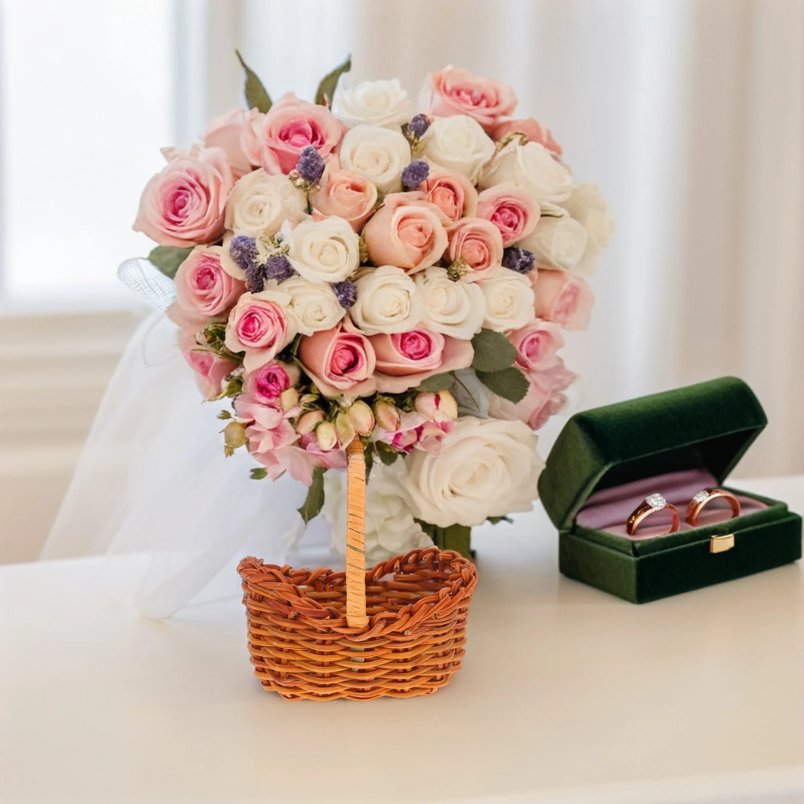 4Pcs Miniature Flower Basket: Handwoven Decorative Basket with Handle for Dollhouse Layout DIY Craft Projects Picnic Prop Home
4Pcs Miniature Flower Basket: Handwoven Decorative Basket with Handle for Dollhouse Layout DIY Craft Projects Picnic Prop Home