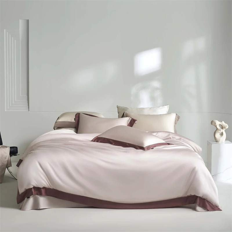 600TC Lyocell Soft Silky Cooling Summer Solid Color Luxury Bedding Set Duvet Cover Bed Sheet/Fitted Sheet Pillowcases 4Pcs
600TC Lyocell Soft Silky Cooling Summer Solid Color Luxury Bedding Set Duvet Cover Bed Sheet/Fitted Sheet Pillowcases 4Pcs