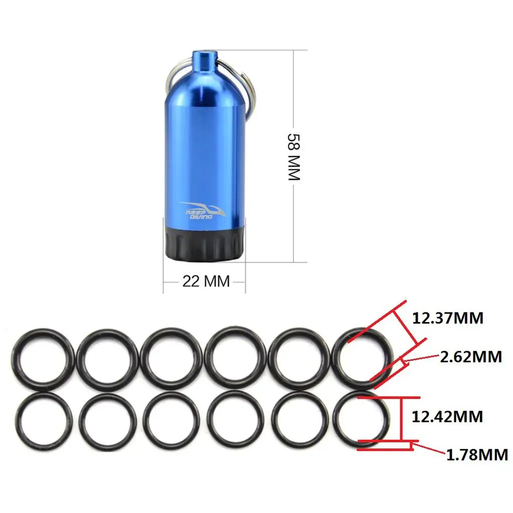 Mini Scuba Tank Keychain with O-rings Aluminum Diving Cylinder Kit for Scuba Diving Accessories
Mini Scuba Tank Keychain with O-rings Aluminum Diving Cylinder Kit for Scuba Diving Accessories