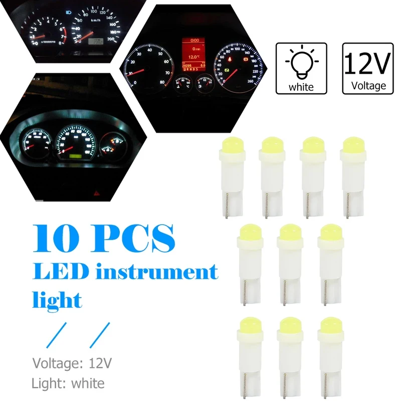 10/20/30/40/50/60Pcs T5 3D COB LED Bulbs For Car Interior Instrument Panel Light Reading Lamp
10/20/30/40/50/60Pcs T5 3D COB LED Bulbs For Car Interior Instrument Panel Light Reading Lamp