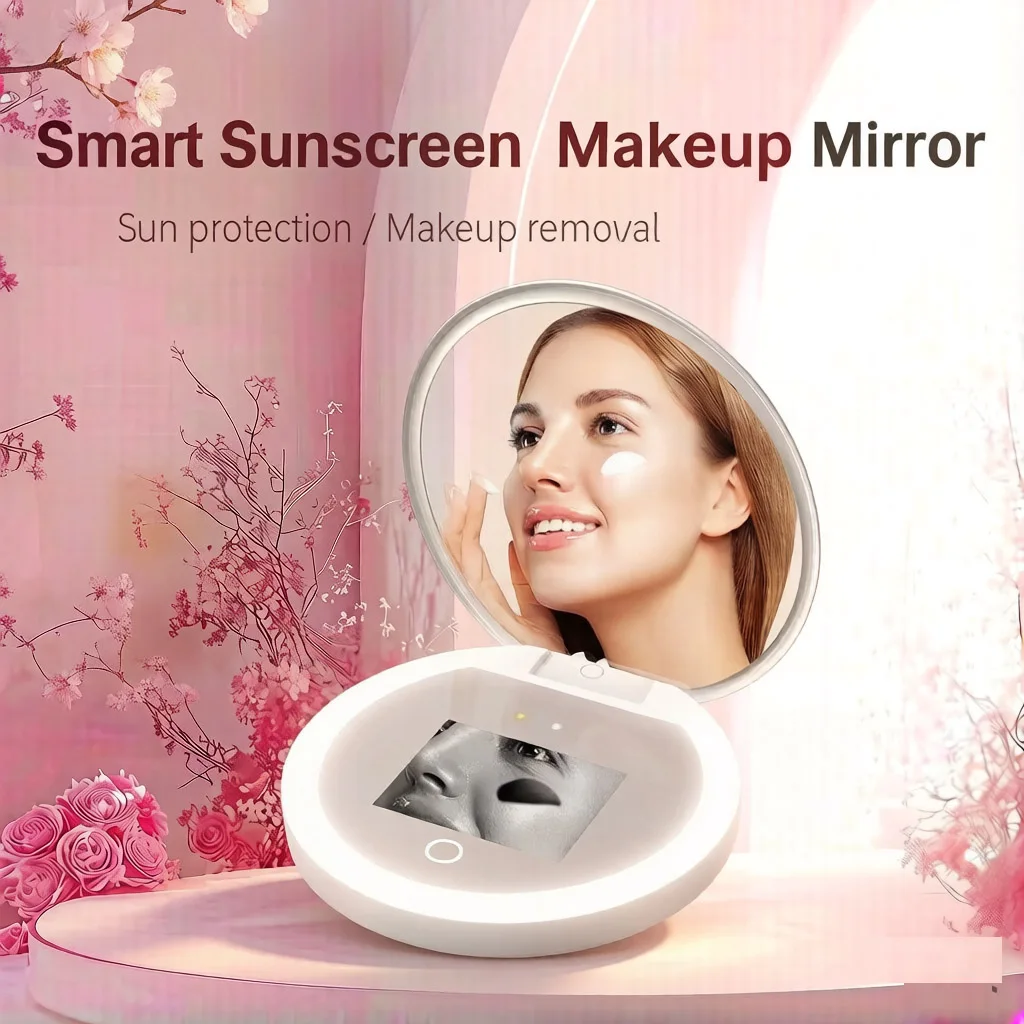 Portable Makeup Mirror uv mirror sunscreen testing camera with light 3X Magnification LED for Facial Sunscreen Protection
Portable Makeup Mirror uv mirror sunscreen testing camera with light 3X Magnification LED for Facial Sunscreen Protection