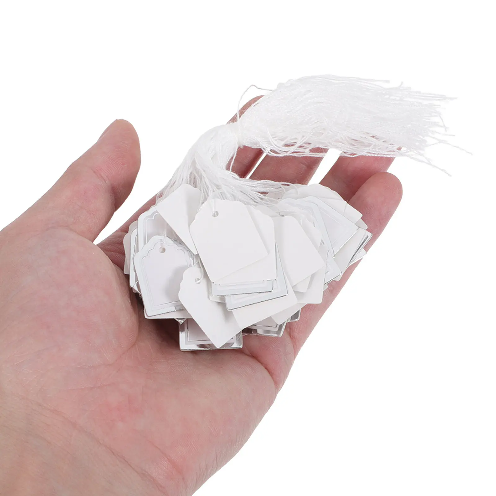 500Pcs Fan-Shaped Price Tags Blank Paper Hang Tags with String for Jewelry Pricing Clothing Retail Craft Fairs Stocking
500Pcs Fan-Shaped Price Tags Blank Paper Hang Tags with String for Jewelry Pricing Clothing Retail Craft Fairs Stocking