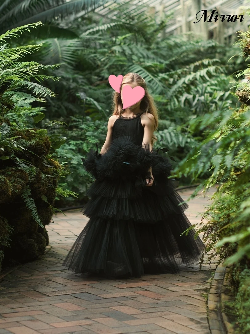 Mirror Dress Elegant Vintage Black Swan Feathers Child Girl Princess Customize Formal Occasion Prom Dress Evening Party Gowns
Mirror Dress Elegant Vintage Black Swan Feathers Child Girl Princess Customize Formal Occasion Prom Dress Evening Party Gowns