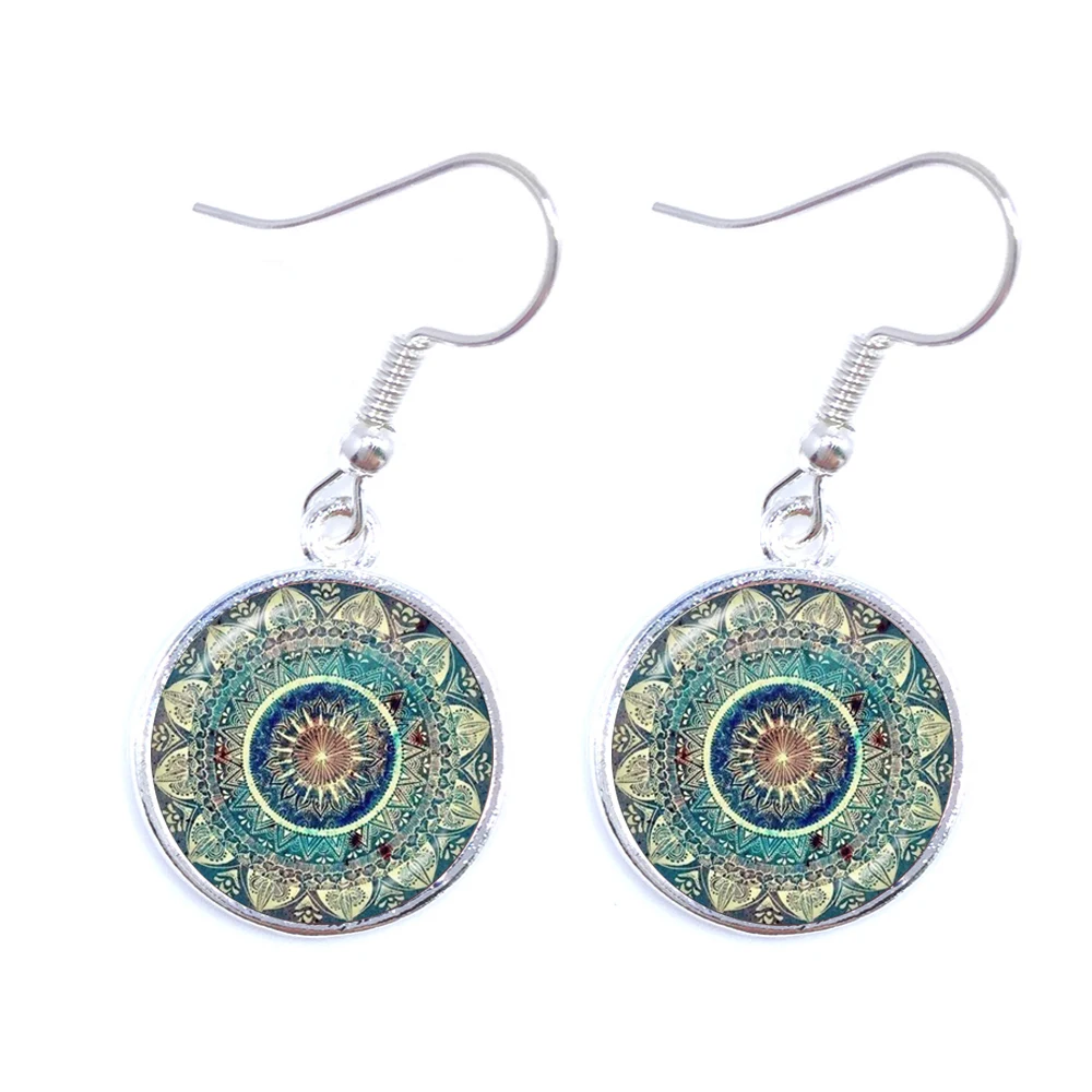 Mandala Picture Drop Earrings Henna Yoga Om Symbol Zen Buddhism 16mm Glass Cabochon Dome Jewellery For Women Girls Gift
Mandala Picture Drop Earrings Henna Yoga Om Symbol Zen Buddhism 16mm Glass Cabochon Dome Jewellery For Women Girls Gift