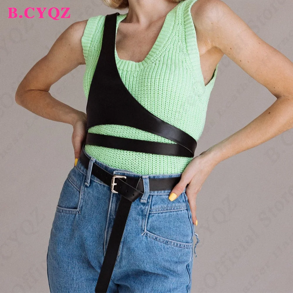 Fashion PU Leather Harness Suspenders Sword Belt Woman Body Bondage Daily Wear Accessories Unisex Outfit Costumes Brown Belt
Fashion PU Leather Harness Suspenders Sword Belt Woman Body Bondage Daily Wear Accessories Unisex Outfit Costumes Brown Belt