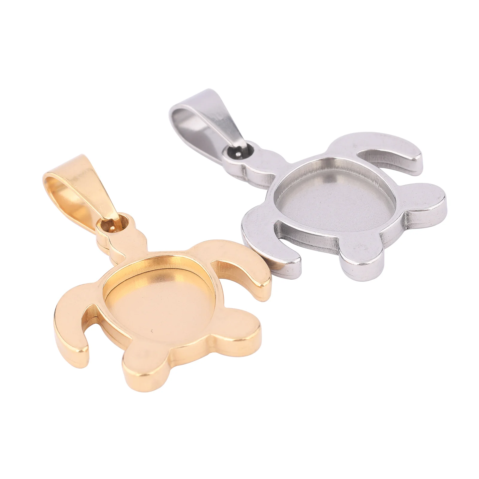 5pcs Stainless Steel Gold Plated Turtle Cabochon Base Settings 11x13mm Oval Pendant Bezel Trays For Jewelry Making Supplies
5pcs Stainless Steel Gold Plated Turtle Cabochon Base Settings 11x13mm Oval Pendant Bezel Trays For Jewelry Making Supplies