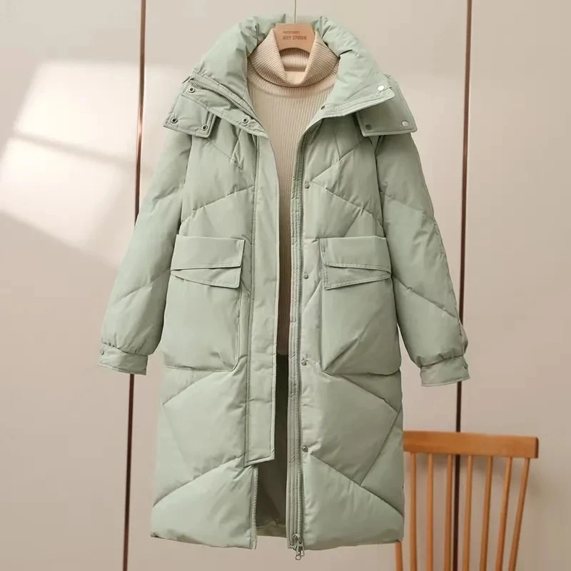 2023 New Korean Winter Medium Long Jacket Women Parkas Loose Hooded Casual Thicken Warm Down Cotton Jackets Female Overcoat
2023 New Korean Winter Medium Long Jacket Women Parkas Loose Hooded Casual Thicken Warm Down Cotton Jackets Female Overcoat
