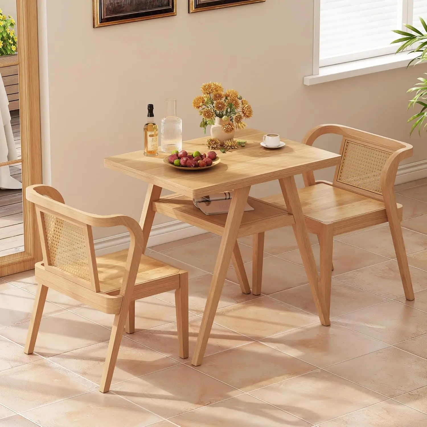 Natural Wood Rattan Small Nesting Bistro Stacking Table Chair Set Three Pieces For Tavern Balcony Dining Indoor Patio
Natural Wood Rattan Small Nesting Bistro Stacking Table Chair Set Three Pieces For Tavern Balcony Dining Indoor Patio