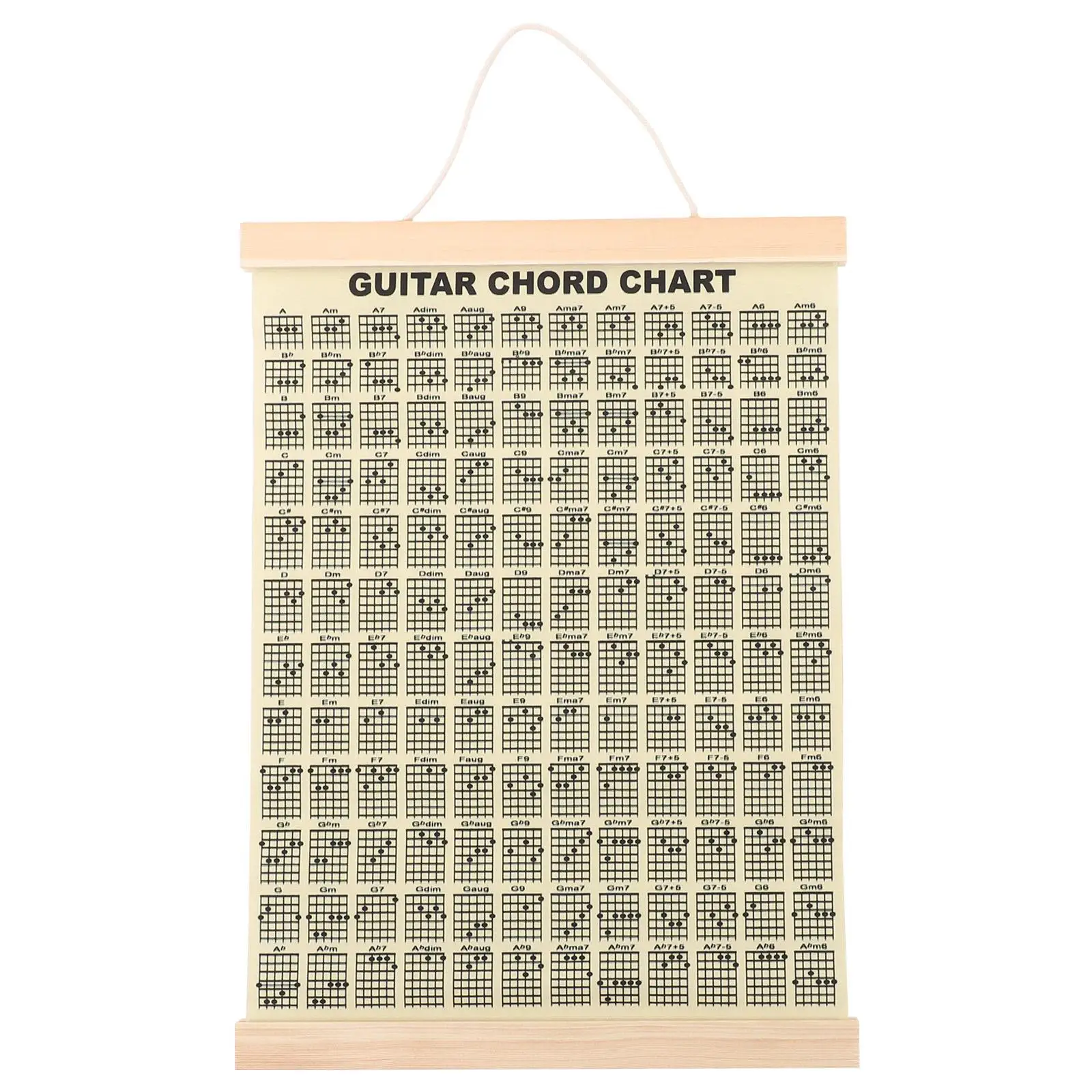 Guitar Chord Chart Poster Wood Fabric Coated Paper Learning Guide Wall Mount Beginner Ukulele Music Scales Diagram Training
Guitar Chord Chart Poster Wood Fabric Coated Paper Learning Guide Wall Mount Beginner Ukulele Music Scales Diagram Training
