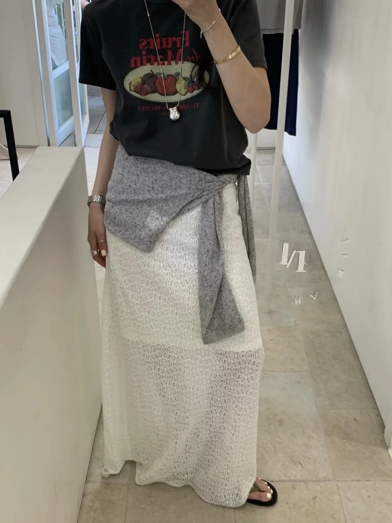 Lace Hollow out A-Line Skirt Pure Color Slimming White Midi Skirt Women's Standard Waist Polyester Nylon Fabric Skirt
Lace Hollow out A-Line Skirt Pure Color Slimming White Midi Skirt Women's Standard Waist Polyester Nylon Fabric Skirt