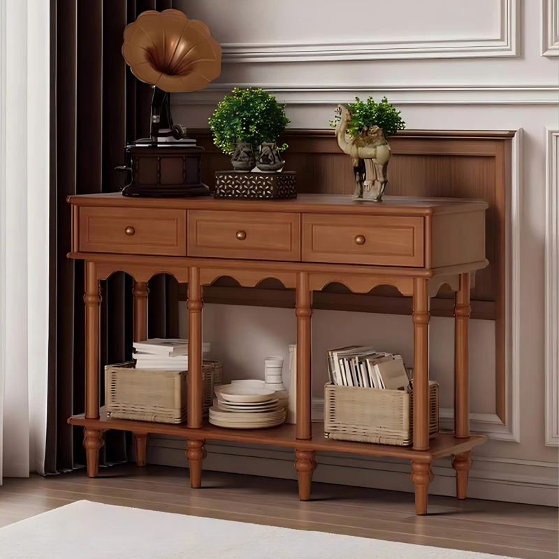 French retro style porch decorative storage cabinet solid wood size apartment aisle cabinet
French retro style porch decorative storage cabinet solid wood size apartment aisle cabinet