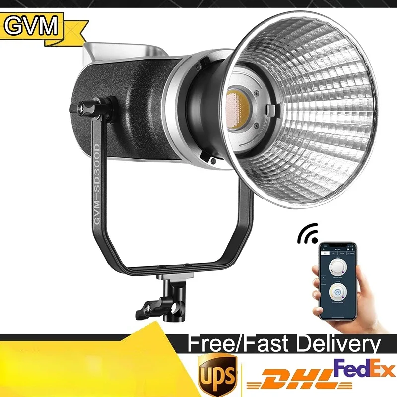GVM SD300D 300W Video Light Kit Continuous Lighting Bi-Color 2700~7500K Studio Light For Photography With Bowens Mount Softbox
GVM SD300D 300W Video Light Kit Continuous Lighting Bi-Color 2700~7500K Studio Light For Photography With Bowens Mount Softbox