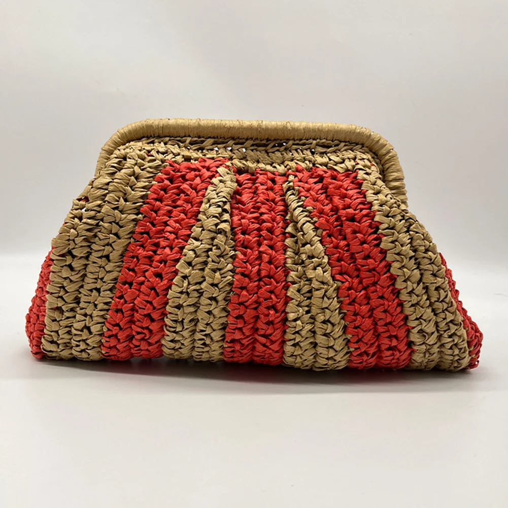 Straw Clutch Handbag Handmade Clutch Purse Summer Beach Bag Striped Woven Handbag Designer Weaving Pouch for Party Vacation
Straw Clutch Handbag Handmade Clutch Purse Summer Beach Bag Striped Woven Handbag Designer Weaving Pouch for Party Vacation