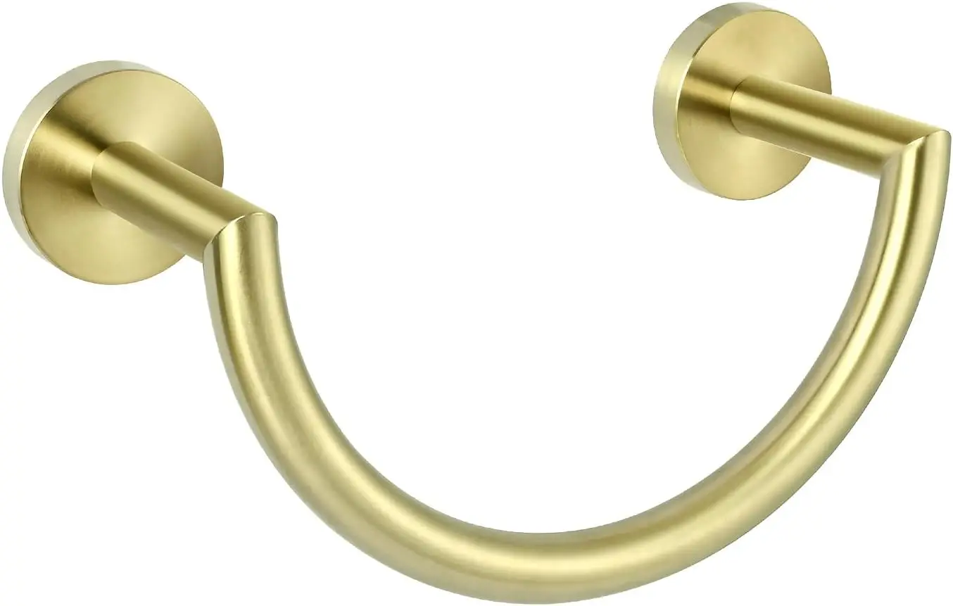 SUS 304 Stainless Steel Towel Ring for Bathroom, Semi-Circular Hand Towel Holder Wall Mounted, Brushed Gold
SUS 304 Stainless Steel Towel Ring for Bathroom, Semi-Circular Hand Towel Holder Wall Mounted, Brushed Gold