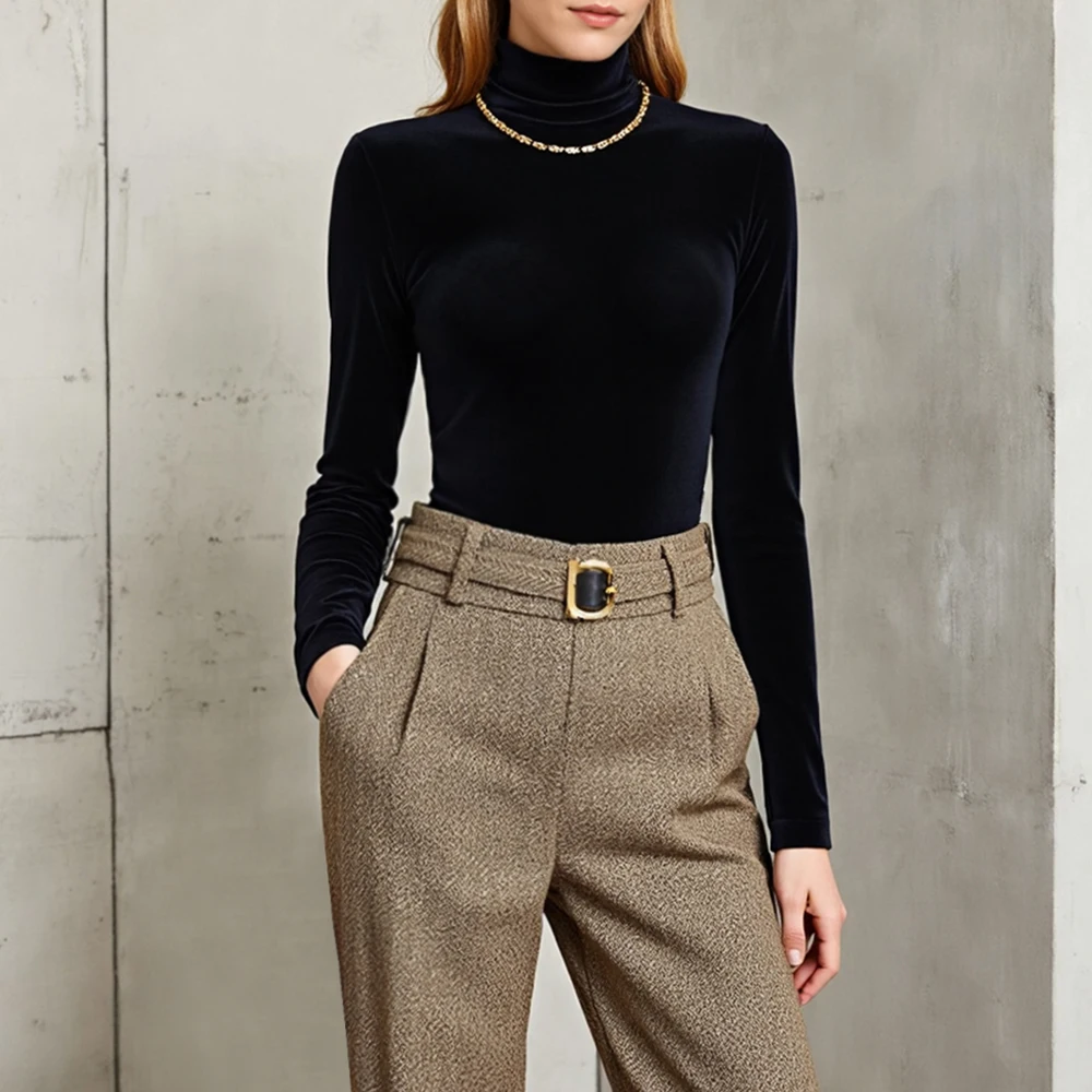 Mia Muse Women's T-Shirts Simple Casual Solid Color Long Sleeve High-Neck Daily T-Shirts
Mia Muse Women's T-Shirts Simple Casual Solid Color Long Sleeve High-Neck Daily T-Shirts