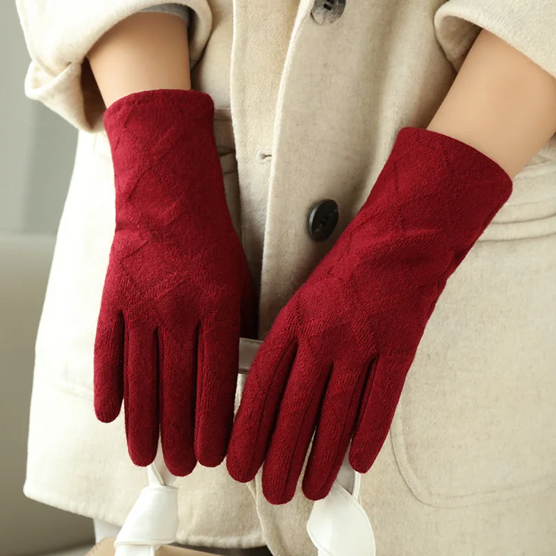 Winter Women Fashion Elegant Simple Lattice Keep Warm Gloves Touch Screen Fleece Thick Drive Riding Cycling Not Bloated
Winter Women Fashion Elegant Simple Lattice Keep Warm Gloves Touch Screen Fleece Thick Drive Riding Cycling Not Bloated